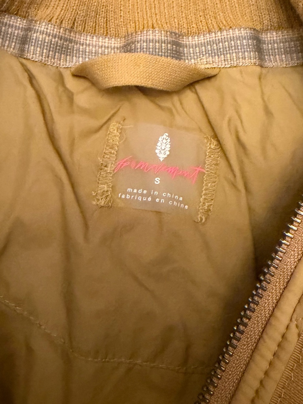 FP Movement by Free People Cropped Mustard Puffer Jacket - Picture 6 of 9